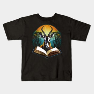 Gemsbok Reads Book Kids T-Shirt